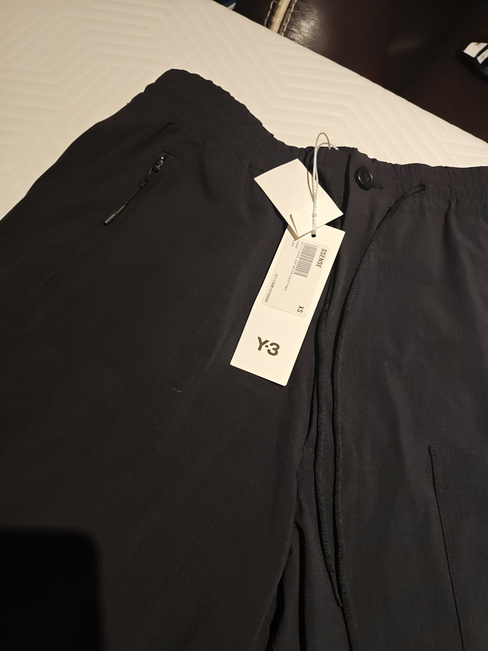 Y-3 Men's Black Elastic Waist Jogger Pants XS